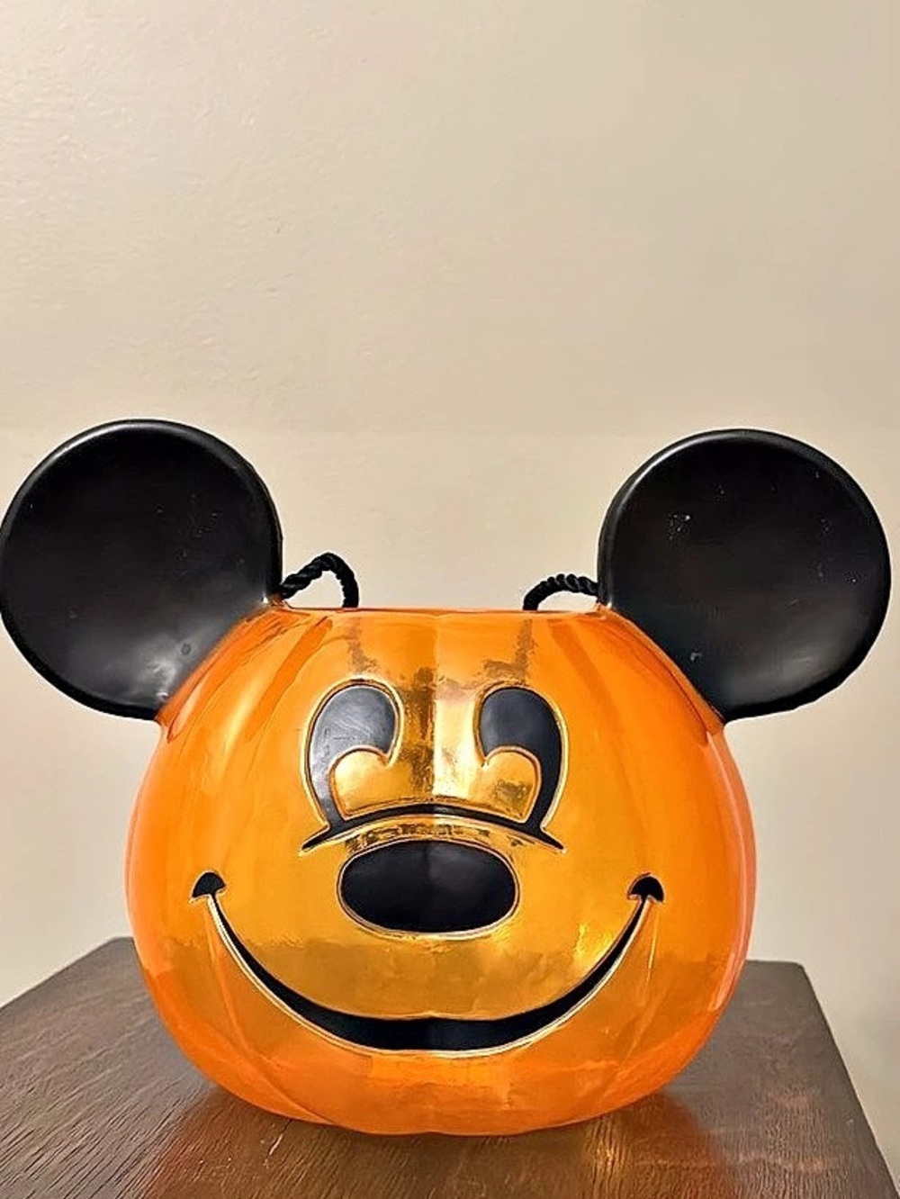 Disney Mickey Mouse Jack-o'-Lantern Treat Bucket Halloween Decor